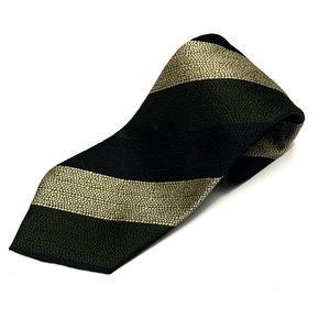 ✅SOLD - Pal Zileri 100% Silk Striped Multicolored Green Cream Black Neck Tie